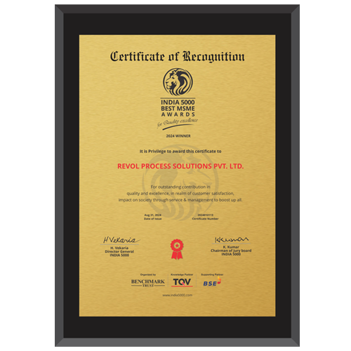 MSME 2024 Certificate of Recognition