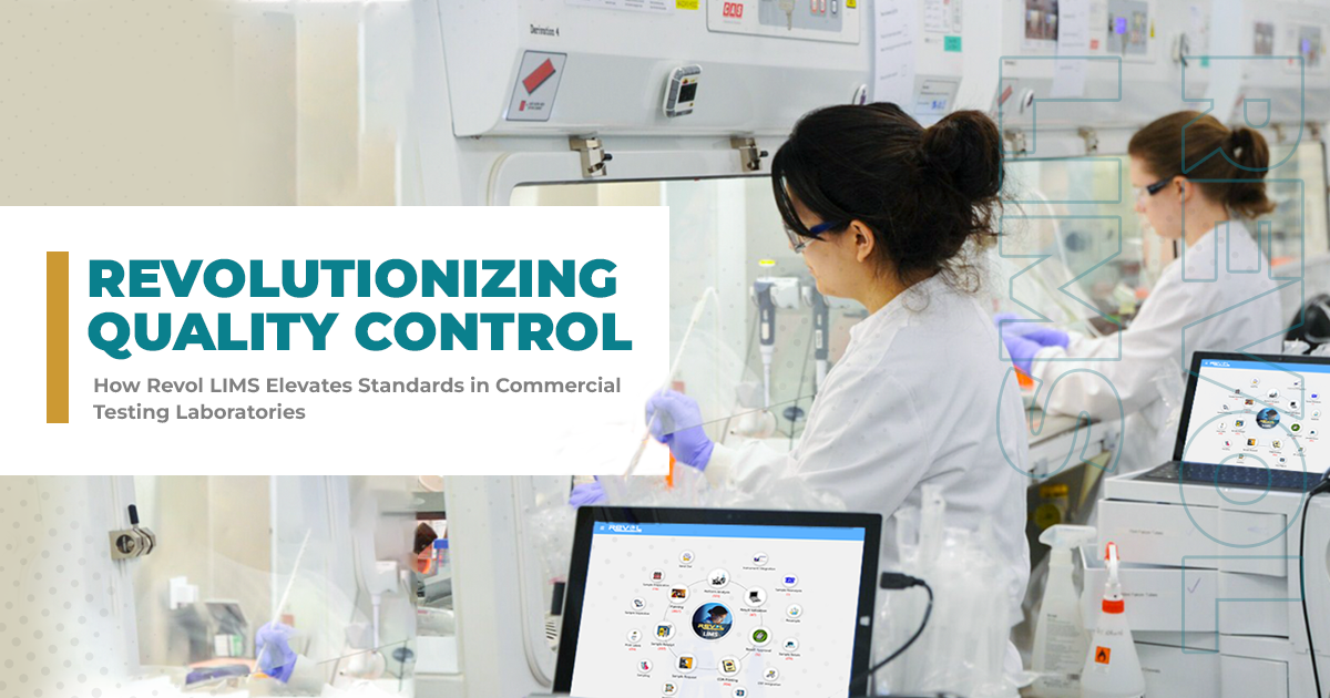 Scientists using Revol LIMS to streamline quality control procedures and improve standards in a modern commercial testing laboratory.”