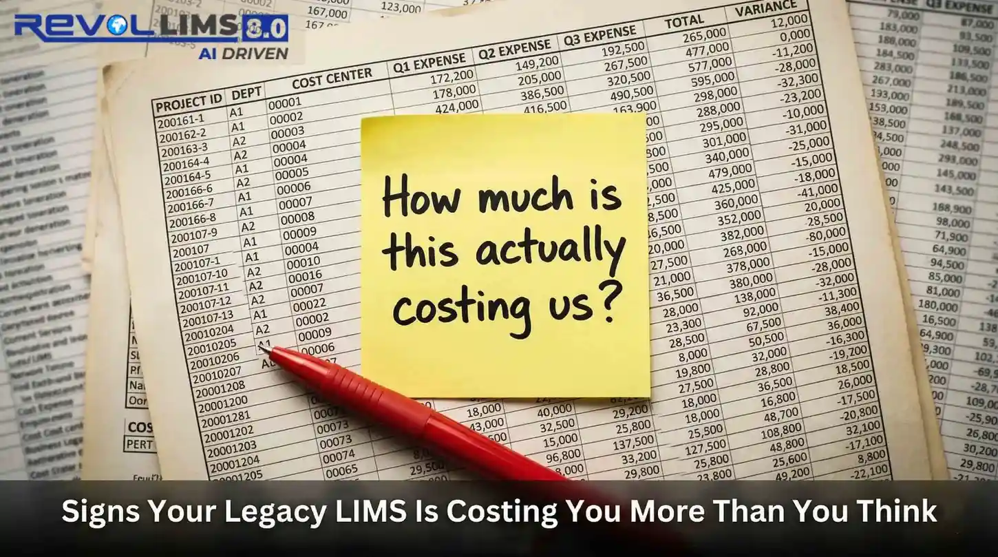 Legacy laboratory workstation versus modern LIMS interface — signs your LIMS is outdated — Revol LIMS