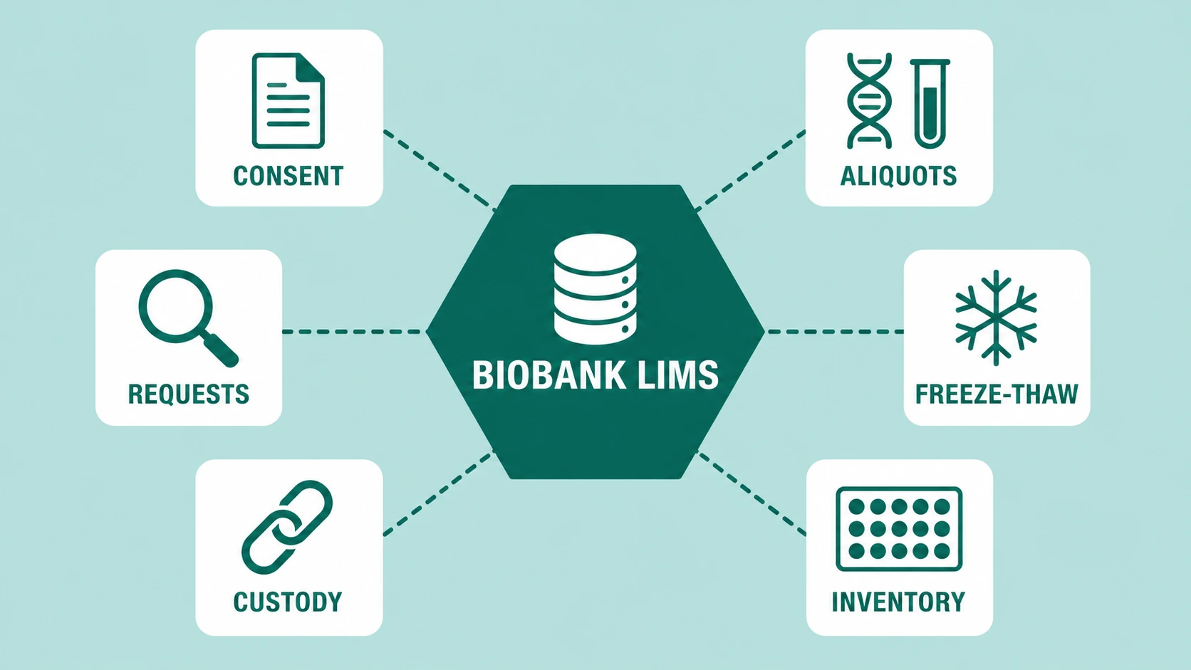 Six complexity domains of biobank sample management requiring a purpose-configured biobank LIMS