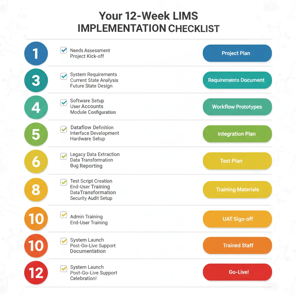 12-week-lims-implementation-checklist