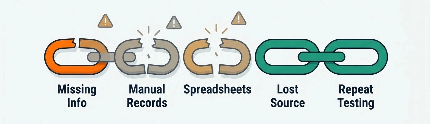 laboratory sample tracking challenges — disconnected sample records